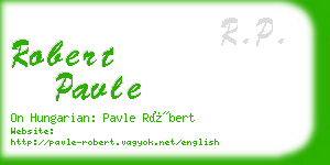 robert pavle business card